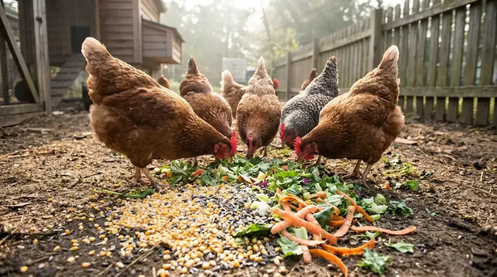 what do chickens eat