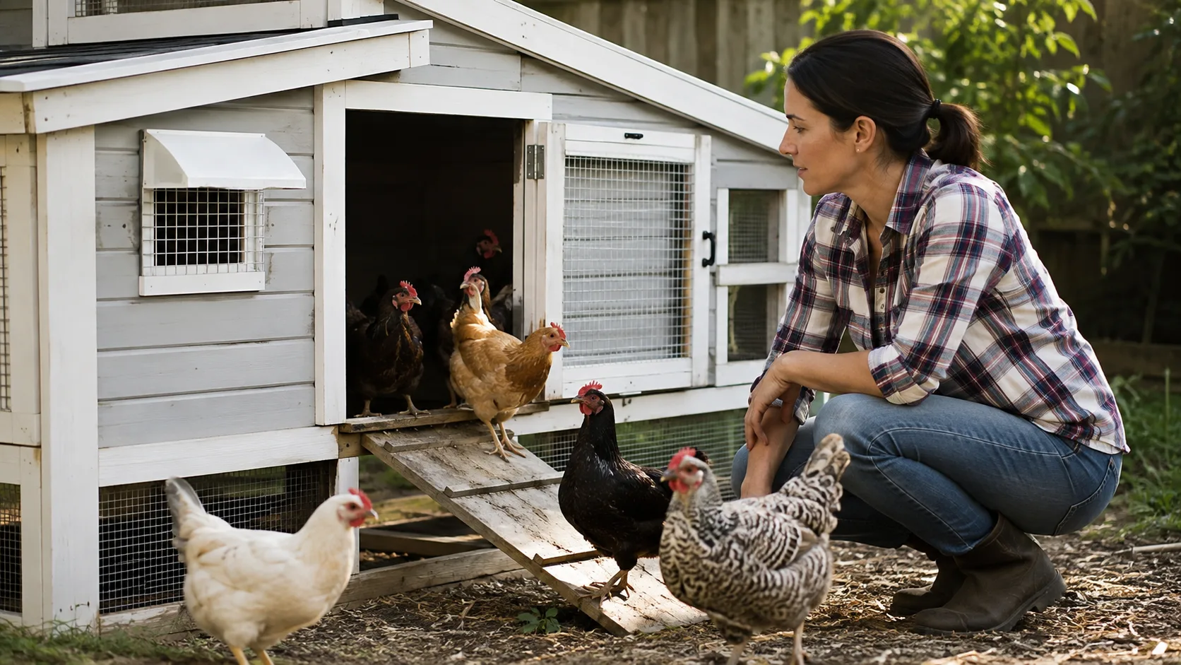 For a small backyard coop: