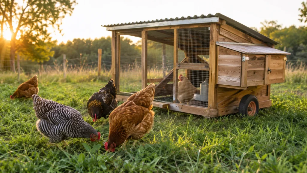Moveable Chicken Coops: How to Choose, Set Up, and Use Them Safely